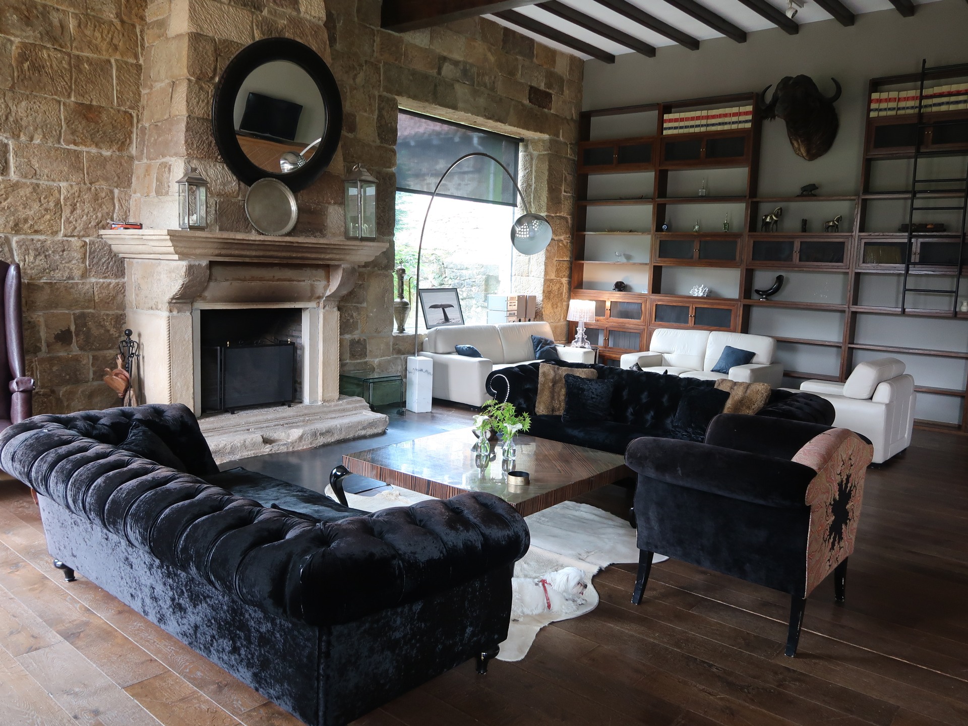 La Posada sitting room with fireplace